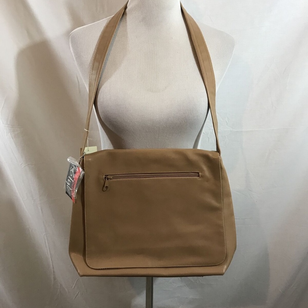 Simply Style tan reversible purse - 14" x 11", NWT
